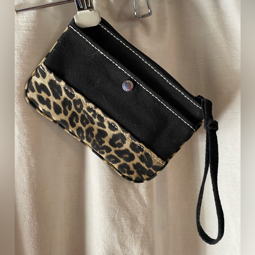 Lands End cheetah print wristlet